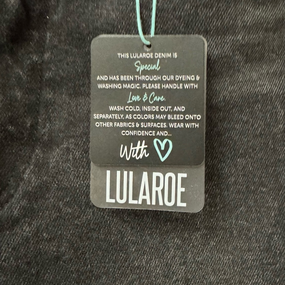LuLaRoe Women's Flare Eclipse Wash Black Denim Jeans Size 32 - Picture 3 of 9